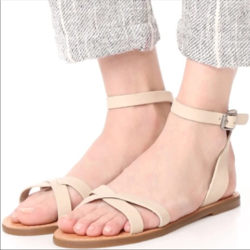 Madewell- Boardwalk ankle wrap sandal - Picture 2 of 4